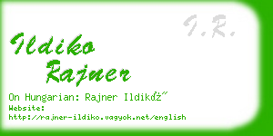 ildiko rajner business card